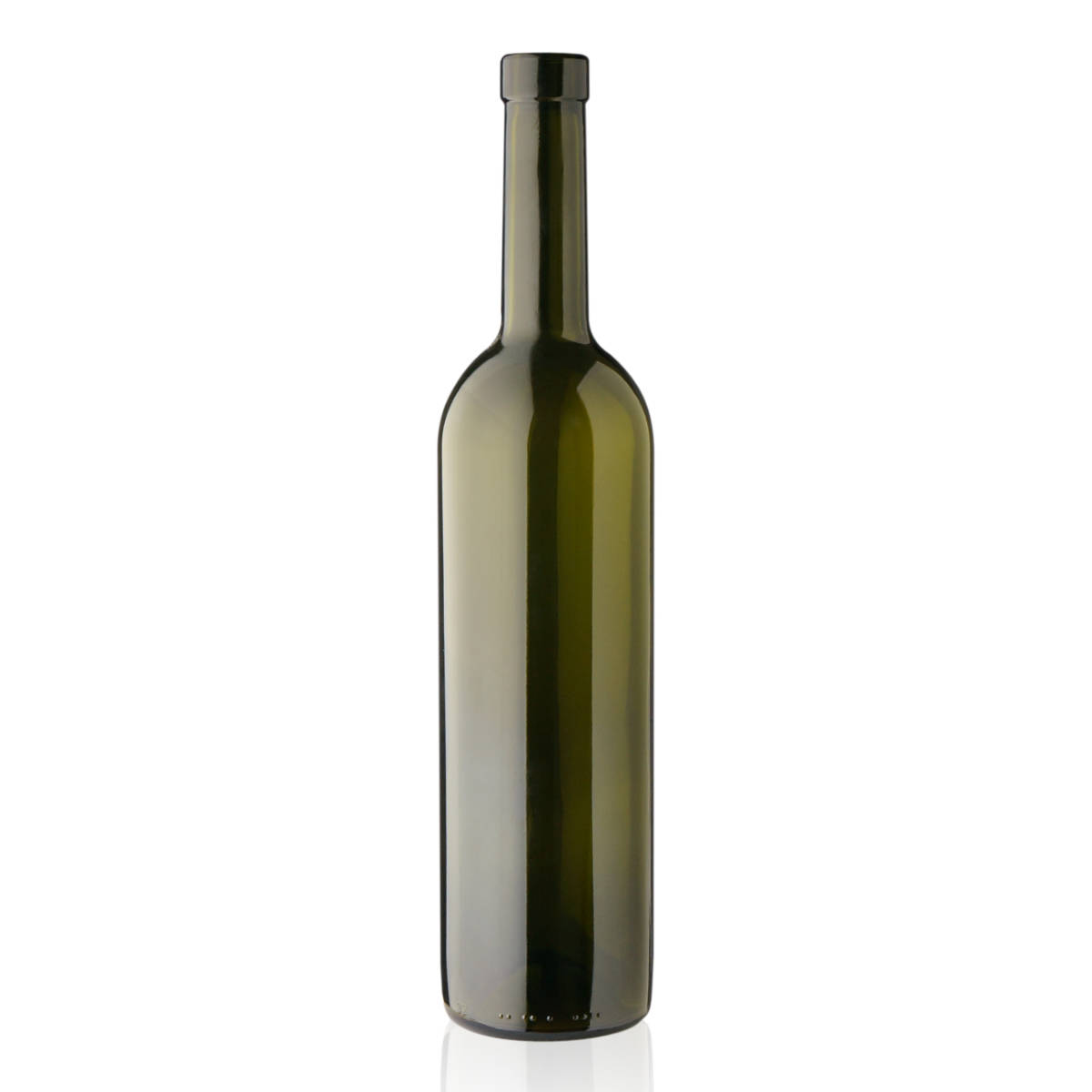 butelka na wino Bordeaux TOP 750 ml oliwkowa - na korek butelka na wino Bordeaux TOP 750 ml oliwkowa - na korek