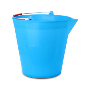 wiaderko plastikowe, niebieskie 17 l z dzióbkiem