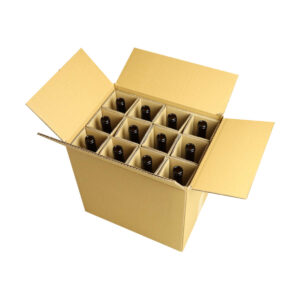 Karton transportowy na wino na 12 butelek (Rheinwein/Bordolese) - mocna tektura 5W