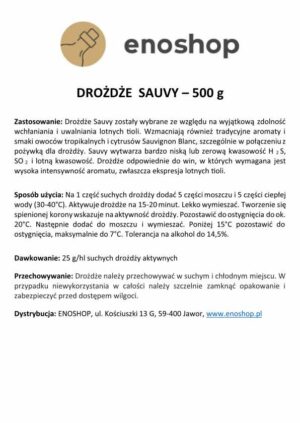 Drożdże Sauvy - 500 g