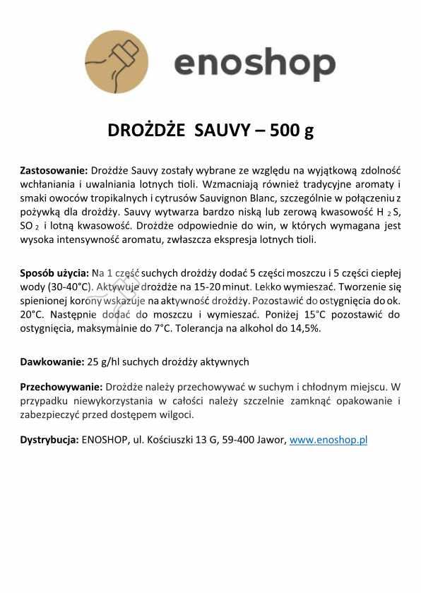 Drożdże Sauvy - 500 g