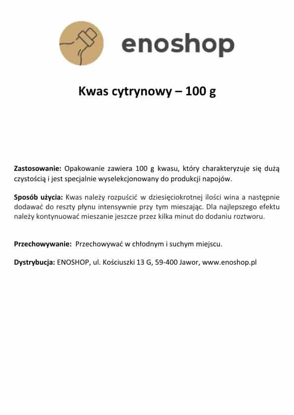 Kwas cytrynowy 100 g