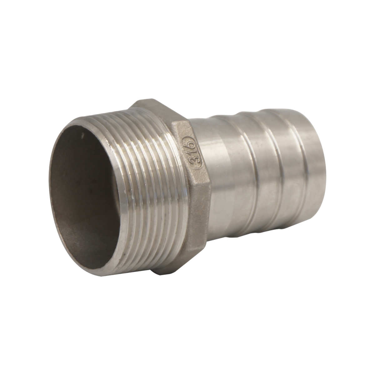 Nypel do węża 1.1/2" x 38 mm - AISI 316 Nypel do węża 1.1/2" x 38 mm - AISI 316