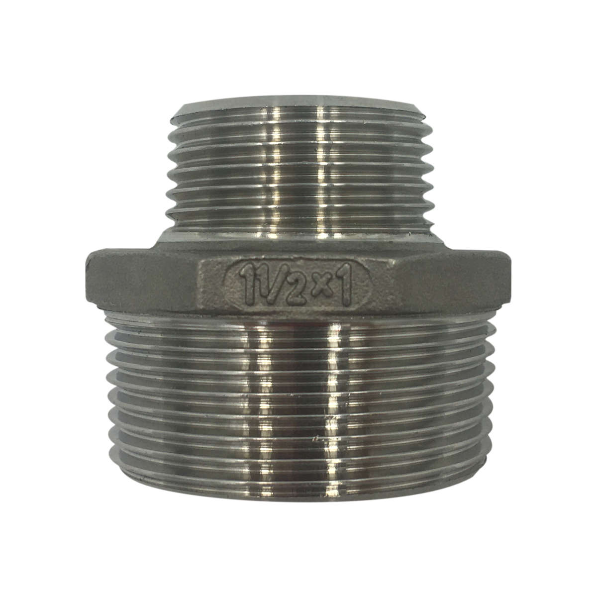 Nypel redukcyjny 1 1/2” x 1" – stal nierdzewna kwasoodporna Nypel redukcyjny 1 1/2” x 1" – stal nierdzewna kwasoodporna