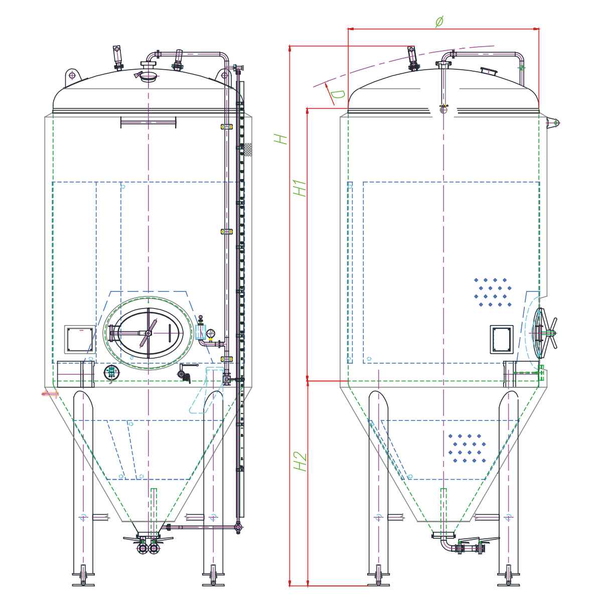 zbiornik do produkcji piwa Letina ZB- CONICAL FERMENTER zbiornik do produkcji piwa Letina ZB- CONICAL FERMENTER