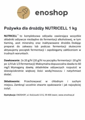 Pożywka dla drożdży Nutricell - 1 kg