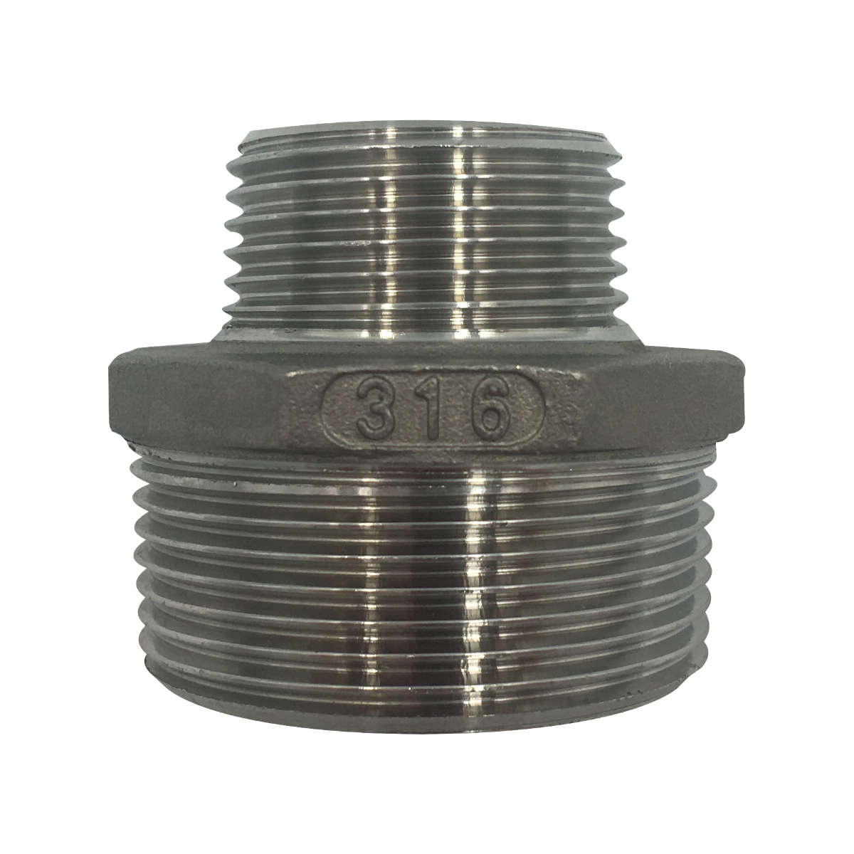 Nypel redukcyjny 1 1/2” x 1" – stal nierdzewna kwasoodporna Nypel redukcyjny 1 1/2” x 1" – stal nierdzewna kwasoodporna