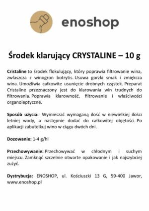 Środek klarujący Cristaline - 10 g