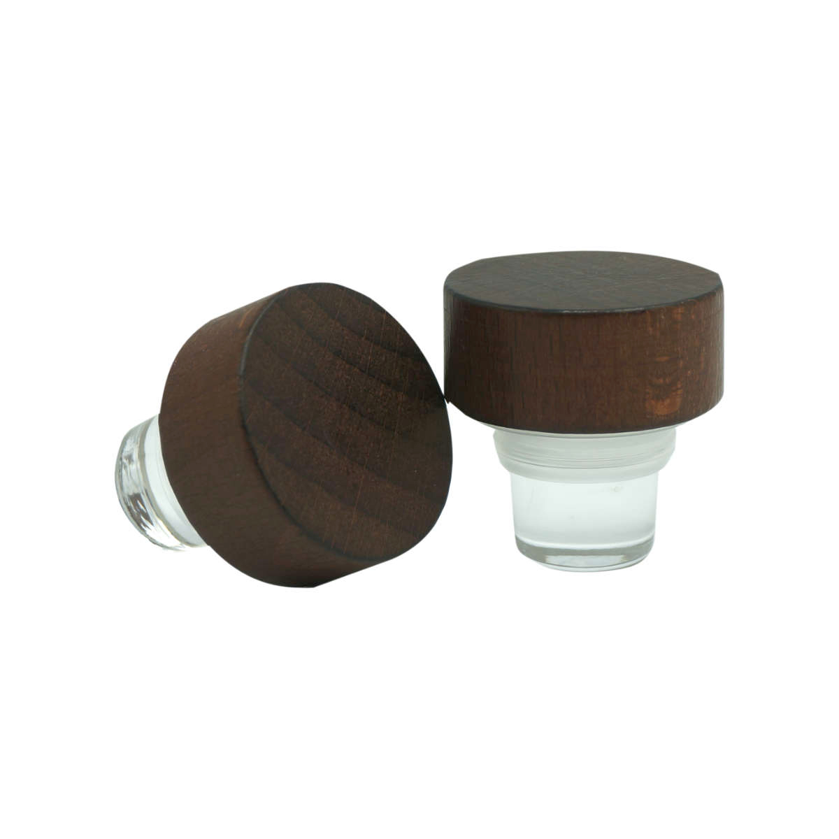 VINOLOK woody dark brown 21,5 - szklane korki do butelek