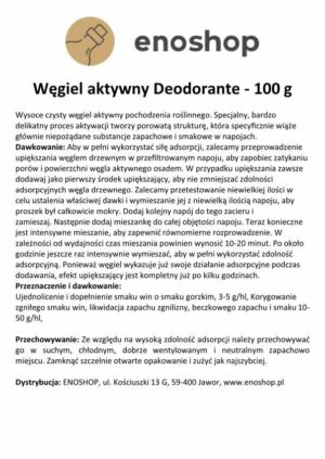 Węgiel aktywny Deodorante - 100 g