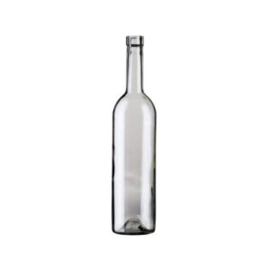 butelka na wino Bordeaux TOP 750 ml bezbarwna - na korek butelka na wino Bordeaux TOP 750 ml bezbarwna - na korek