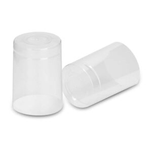 Kapturki termokurczliwe 36x55 mm bezbarwne - z perforacją Kapturki termokurczliwe 36x55 mm bezbarwne - z perforacją