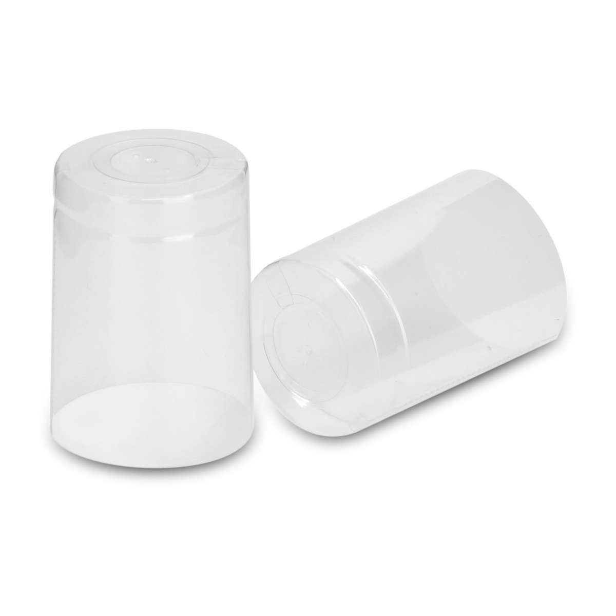 Kapturki termokurczliwe 36x55 mm bezbarwne - z perforacją Kapturki termokurczliwe 36x55 mm bezbarwne - z perforacją