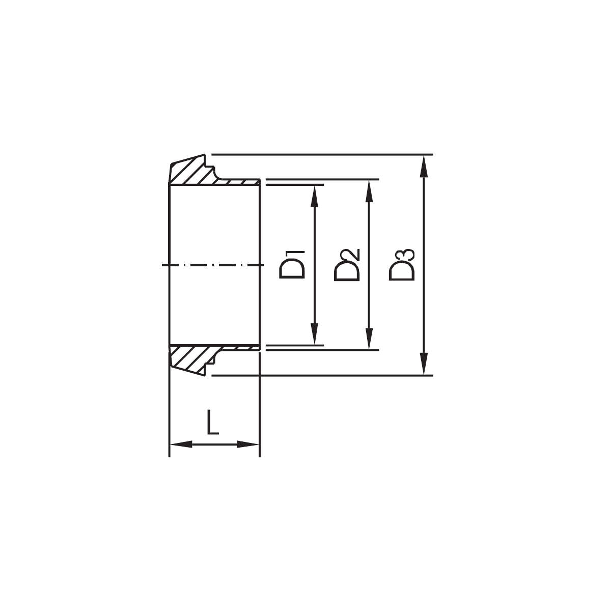 Końcówka stożkowa długa DN20 DIN 11851 - złącze spożywcze Końcówka stożkowa długa DN20 DIN 11851 - złącze spożywcze