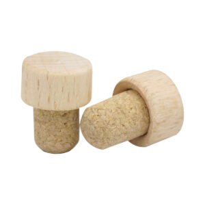 Naturalne korki AMORIM TOP SERIES do małych butelek z drewnianą główka 18x10/11,7 mm Naturalne korki AMORIM TOP SERIES do małych butelek z drewnianą główka 18x10/11,7 mm