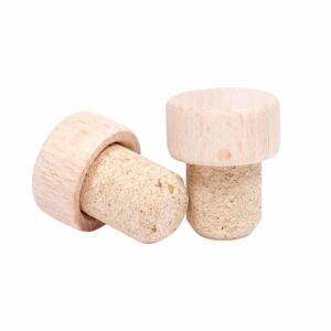 Naturalne korki AMORIM TOP SERIES do nalewek i destylatów z drewnianą główką 22x12,5/15 mm