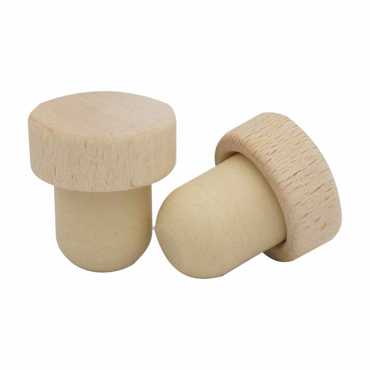 Korki syntetyczne do wódek i nalewek z drewnianą główką 29x12/19,5 mm Korki syntetyczne do wódek i nalewek z drewnianą główką 29x12/19,5 mm