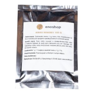 Kwas winowy 100 g – naturalny regulator kwasowości do win, cydrów i nalewek