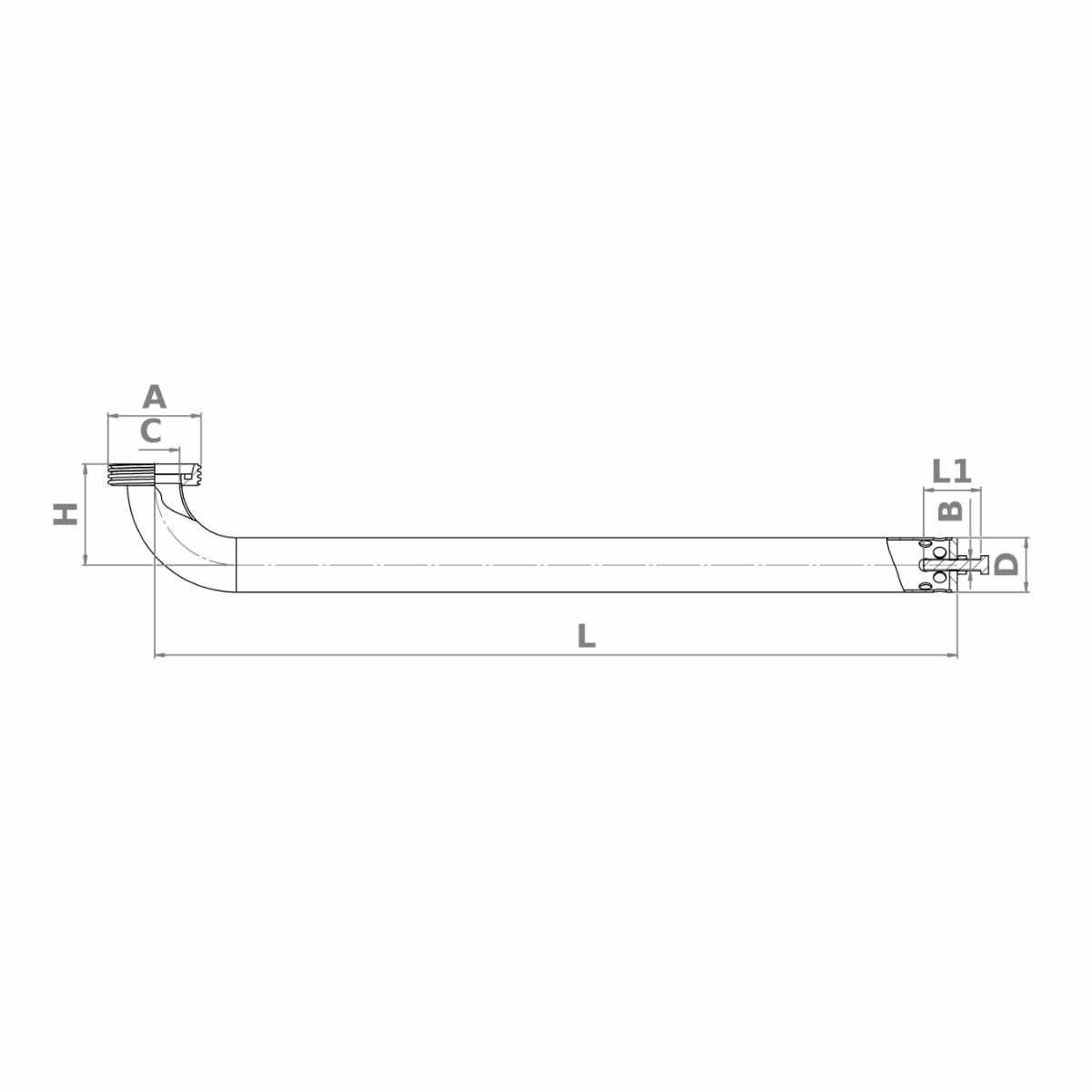 Ramię dekantacyjne DIN11851 DN32 L - 120 cm do ściągania wina z beczki Ramię dekantacyjne DIN11851 DN32 L - 120 cm do ściągania wina z beczki