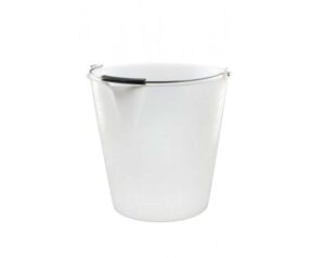 wiaderko plastikowe, białe 12 l z dzióbkiem wiaderko plastikowe, białe 12 l z dzióbkiem